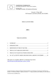 EUROPA - Enterprise:  ICT Actitivity Index 2005 I.  European Commission, Directorate-General for Enterprise and Industry, Staff Working Paper[removed] pp.