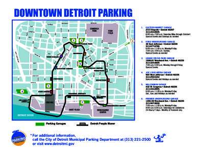 DOWNTOWN DETROIT PARKING COLUMBIA MONTCALM E.  MONTCALM W.