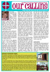 THE NEWSLETTER FOR THE COVENTRY & NUNEATON CIRCUIT  NEWS FROM OUR CIRCUIT MEETING HELD IN MARCH 2014 Dear Friends, In a few weeks time we shall once again