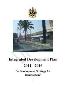 Integrated Development Plan[removed] “A Development Strategy for