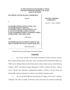 Second Amended Complaint: Stanford International Bank, Ltd. et al.