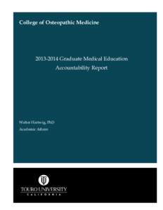 2013 – 2014 Graduate Medical Education Accountability Report