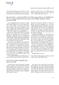 Administration of Barack Obama, [removed]Jan. 26 NOTE: The President spoke at 10:33 a.m. in the East Room at the White House. In his remarks, he referred to memoranda on the Energy Inde-  pendence and Security Act of 2007 