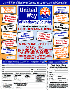 United Way of Nodaway County[removed]Annual Campaign Community Services of NW Missouri o. Nodaway C