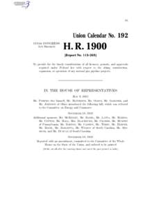 IB  Union Calendar No. 192 113TH CONGRESS 1ST SESSION