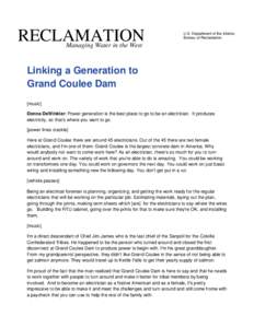 Linking a Generation to Grand Coulee Dam