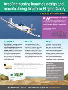 AveoEngineering launches design and manufacturing facility in Flagler County A Florida Success Story “W