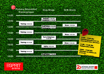 Fortuna Düsseldorf Trainingslager Dog-Stage  Grill-Arena