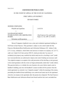 FiledCERTIFIED FOR PUBLICATION IN THE COURT OF APPEAL OF THE STATE OF CALIFORNIA FIRST APPELLATE DISTRICT DIVISION THREE