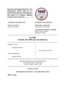 Pursuant to Ind.Appellate Rule 65(D), this Memorandum Decision shall not be regarded as precedent or cited before any court except for the purpose of establishing the defense of res judicata, collateral estoppel, or the 