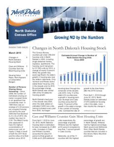 INSIDE THIS ISSUE:  Changes in North Dakota’s Housing Stock March 2015