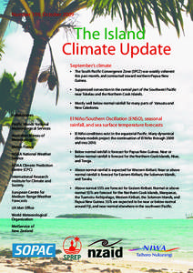 Number 109, October[removed]The Island Climate Update September’s climate