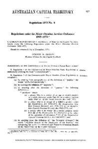 Regulations 1973 No. 8  Regulations under the Motor Omnibus Services[removed].*  Ordinance