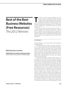 from committees of rusa  Best of the Best Business Websites (Free Resources) The 2012 Winners