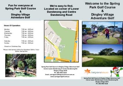 Fun for everyone at Spring Park Golf Course & Dingley Village Adventure Golf