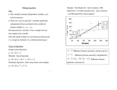 Estimation theory / Econometrics / Parametric statistics / Residual sum of squares / Errors and residuals in statistics / Simple linear regression / Linear regression / Coefficient of determination / Variance / Statistics / Regression analysis / Least squares