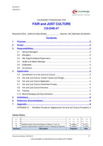 CS-OHS-47 (Amd[removed]CS ENERGY PROCEDURE FOR  FAIR and JUST CULTURE