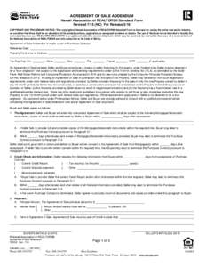 AGREEMENT OF SALE ADDENDUM Hawaii Association of REALTORS® Standard Form RevisedNC) For Release 5/16 COPYRIGHT AND TRADEMARK NOTICE: This copyrighted Hawaii Association of REALTORS® Standard Form is licensed for