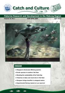 Fisheries Research and Development in the Mekong Region Volume 19, No 1 ISSN 0859-290X  INSIDE