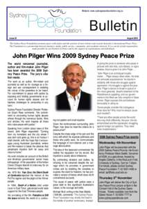 Website: www.sydneypeacefoundation.org.au  Bulletin Issue 25  August 2009