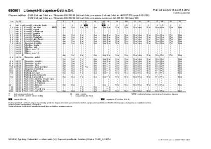 Platí od[removed]do[removed][removed]Litomyšl-Sloupnice-Ústí n.Orl. Objížďkový jízdní řád