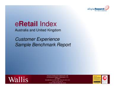 eRetail Index Australia and United Kingdom Customer Experience Sample Benchmark Report