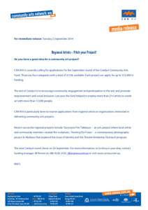 Microsoft Word - Regional artists - Pitch your project, CAN WA MR VD 2 Sept 2014.docx