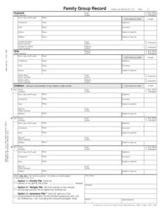 Family Group Record Husband Write date as: 4 Oct[removed]Given name(s)