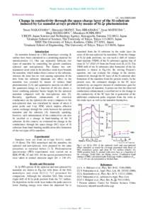 Photon Factory Activity Report 2006 #24 Part BSurface and Interface 1C, 18A/2005G089  Change in conductivity through the space-charge layer of the Si substrate