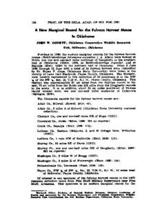 Neotominae / Tulsa Metropolitan Area / Transect / Fulvous / Mouse / Stillwater /  Oklahoma / Sapulpa /  Oklahoma / Oklahoma State University–Stillwater / Geography of Oklahoma / Color / Oklahoma