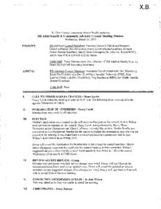 X.B.  St. Clair County Community Mental Health Authority DD Adult Family & Community Advisory Council Meeting Minutes Wednesday, March 11, 2015