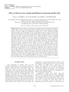 Effect of silicon on trace element partitioning in ironbearing metallic melts