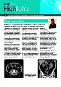 InsideStory  Highlights Article from the Pacific Radiology Referrer Newsletter  Renal stone imaging