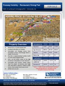 Freeway Visibility - Restaurant/Dining Pad  FOR SALE SWC of La Mesa & Amargosa Rd – Victorville, CA