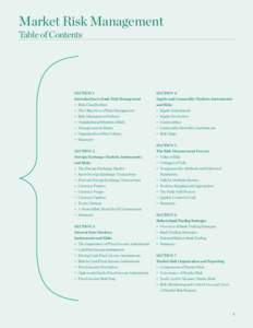 Market Risk Management Table of Contents SECTION 1  SECTION 4