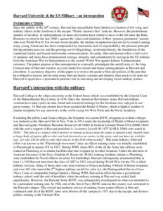 Distinguished Service Cross / Harvard ROTC / Theodore Roosevelt /  Jr. / Medal of Honor / Air Force Cross / Pierpont M. Hamilton / Navy Cross / Croix de guerre / Patrick Henry Brady / United States / Military personnel / Military