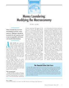 Money Laundering: Muddying the Macroeconomy - Finance & Development - March[removed]Peter J. Quirk