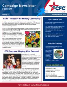 Campaign Newsletter EUCOM Edition II September 15, 2014