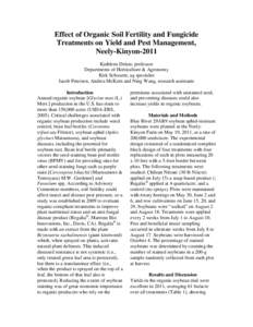 Evaluation of Organic Pest Management Treatments for Bean Leaf Beetle⎯Neely-Kinyon Trial, 