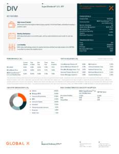 DIV  SuperDividend® U.S. ETF KEY FEATURES