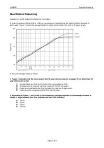 uniNOW  Sample Questions Quantitative Reasoning Questions 1 and 2 relate to the following information: