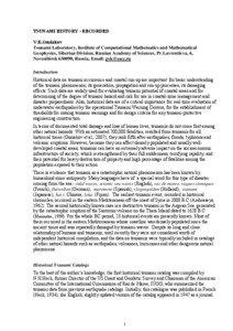 TSUNAMI HISTORY - RECORDED V.K.Gusiakov Tsunami Laboratory, Institute of Computational Mathematics and Mathematical