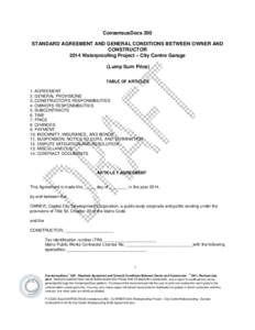 Microsoft Word[removed]City Center Waterproofing Draft Agreement