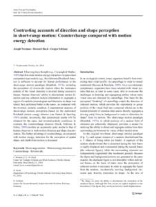 Atten Percept Psychophys DOIs13414Contrasting accounts of direction and shape perception in short-range motion: Counterchange compared with motion energy detection