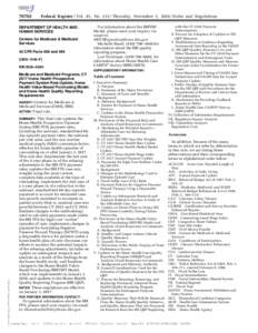 Federal Register / Vol. 81, NoThursday, November 3, Rules and Regulations For information about the HHVBP Model, please send your inquiry via email to: