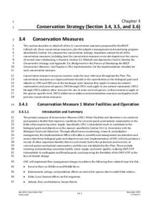 Public Draft, Bay Delta Conservation Plan: Chapter 3, Conservation Strategy (Sections 3.4, 3.5, and 3.6)