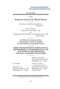 Constitutional law / Executive branch of the United States government / Presidency of the United States / Recess appointment / History of the United States / Supreme Court of the United States / New Process Steel /  L. P. v. NLRB / National Labor Relations Act / Appointments Clause / Government / National Labor Relations Board / Law