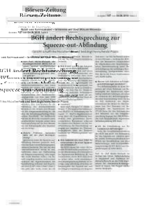 B˛rsen-Zeitung Zeitung fˇr die Finanzmärkte Ausgabe  147 vom, Seite 2