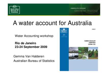Water Account for Australia - eng