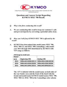 KYMCO_UXV-RECALL-Announcement-Q+A_OCT2014